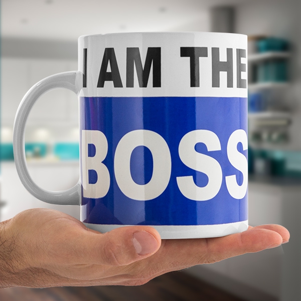 Jättimäinen muki "I am the BOSS" Jättimäinen muki "I am the BOSS"