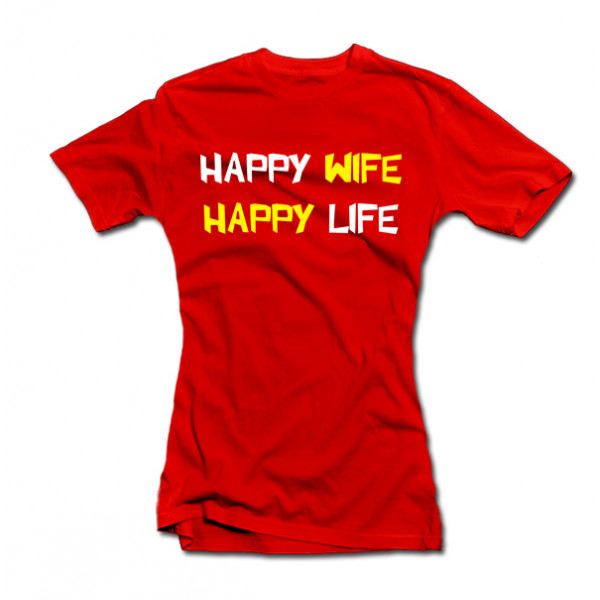 Naisten t-paidat "Happy wife"