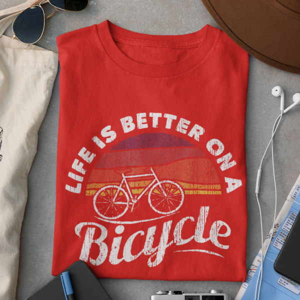 T-paidat "Life is better on a bicycle"