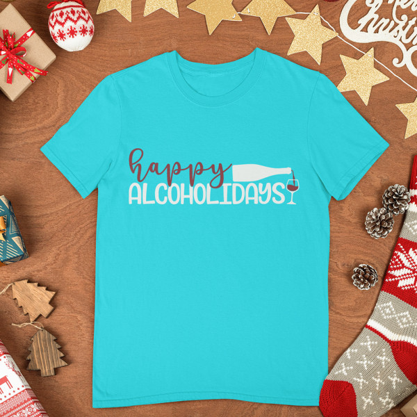 T-paidat "Happy alcoholidays"