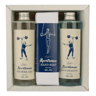 Lahjasetti "Sportsman" (suihkugeeli 250ml + saippua 145g + shampoo 250ml)