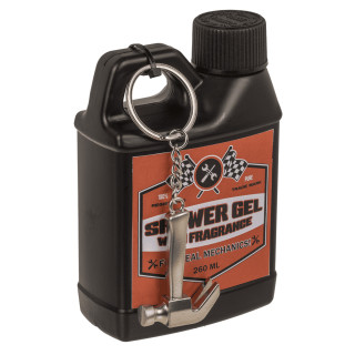 Yleiskäyttöinen suihkugeeli miehille "Motor Oil" (260 ml) + avaimenperä