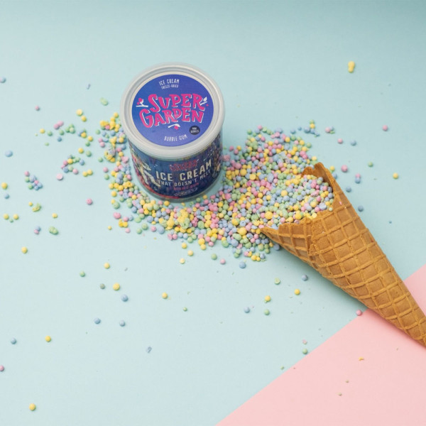 SUPER GARDEN pakastekuivatut purukuminmakuiset minijäätelöpallot, 60g