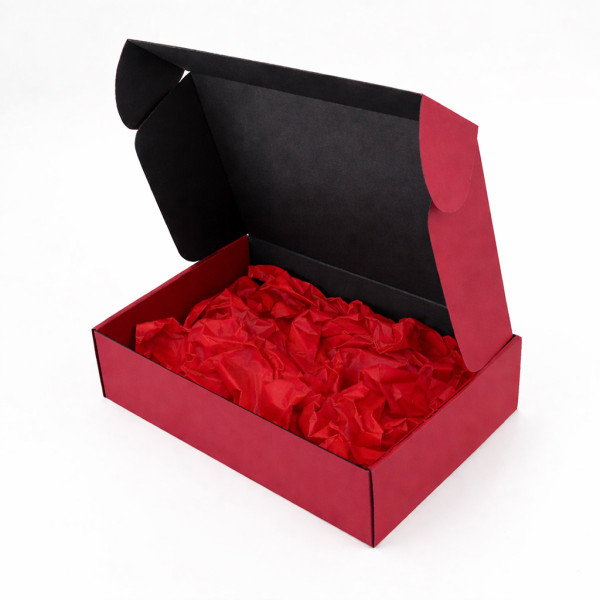 Premium lahjarasia, tummanpunainen 305x215x85mm