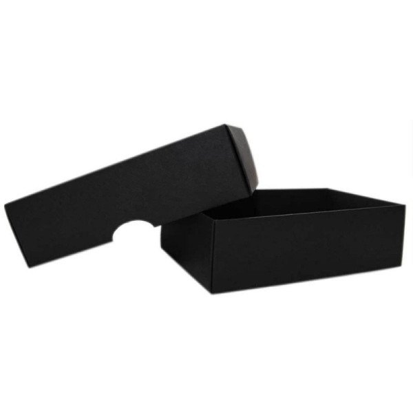Kaksiosainen lahjarasia, musta 100x70x30mm Kaksiosainen lahjarasia, musta 100x70x30mm
