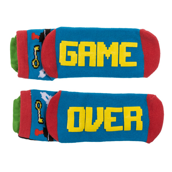 Sukat liukumattomalla pohjalla "Game over" Sukat liukumattomalla pohjalla "Game over"