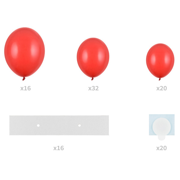 Ilmapalloseppele "Punainen sydän" (68 kpl, 160cm)