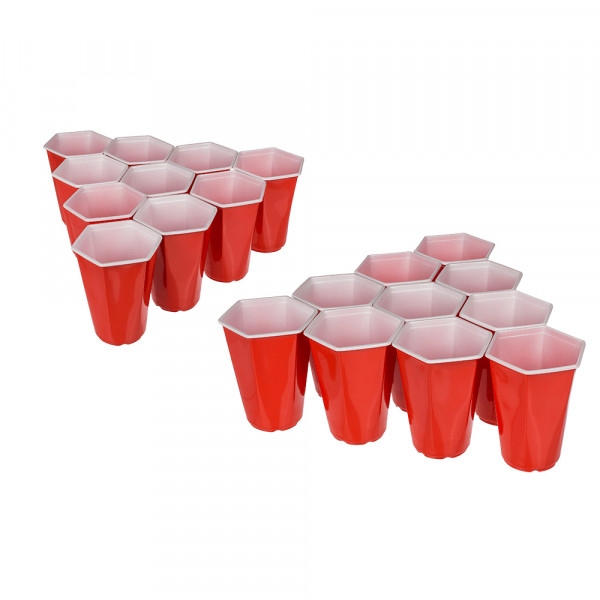 Juhlapeli "Hexagonal Beer Pong"