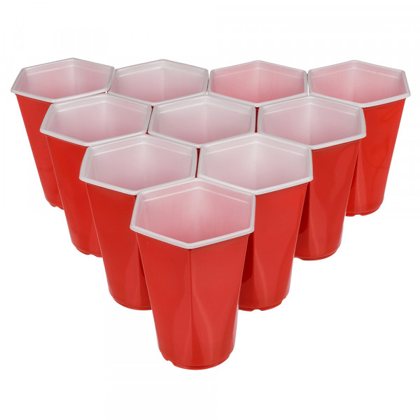 Juhlapeli "Hexagonal Beer Pong"