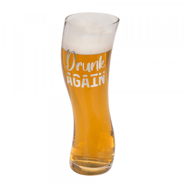 Huojuva olutmuki "Drunk again" (569ml)