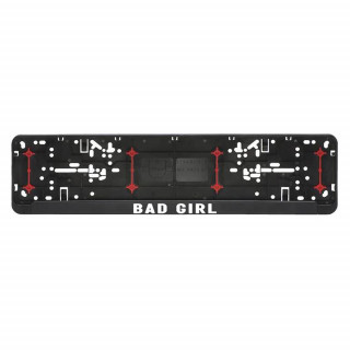 Auton rekisterikilven kehys "Bad Girl"