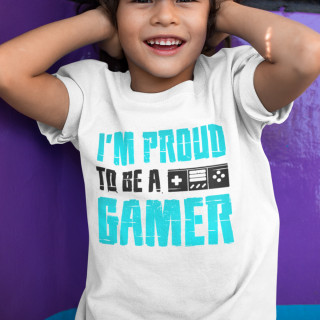 Lasten t-paidat "I'm proud to be a gamer"