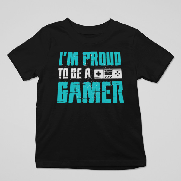 Lasten t-paidat "I'm proud to be a gamer"