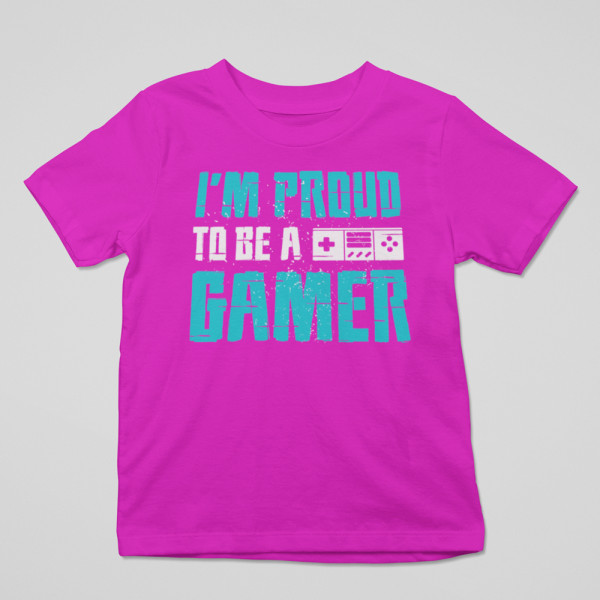 Lasten t-paidat "I'm proud to be a gamer"