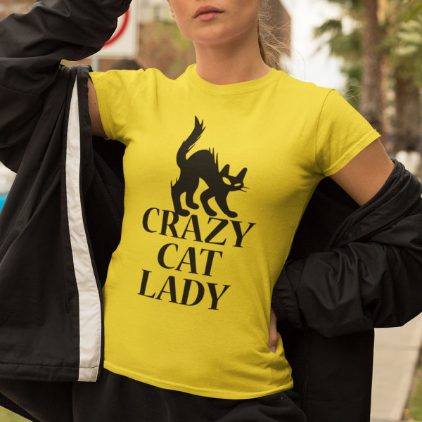 Naisten t-paidat "Crazy cat lady"