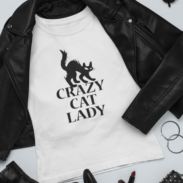 Naisten t-paidat "Crazy cat lady"