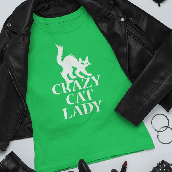 Naisten t-paidat "Crazy cat lady"