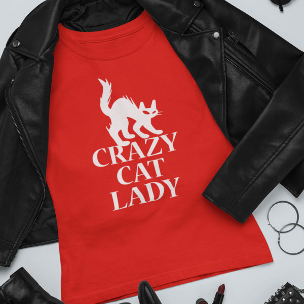 Naisten t-paidat "Crazy cat lady"