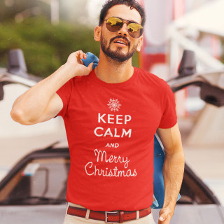 T-paidat "Keep calm Merry Christmas"