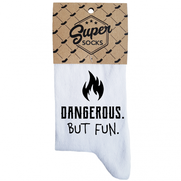 Naisten sukat „Dangerous.But fun“