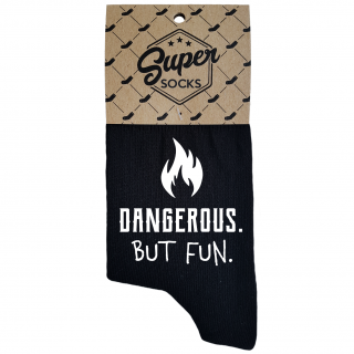 Naisten sukat „Dangerous.But fun“