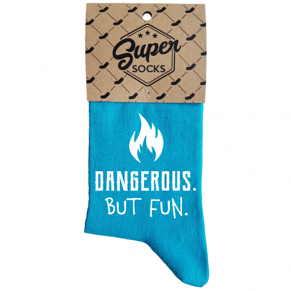 Naisten sukat „Dangerous.But fun“