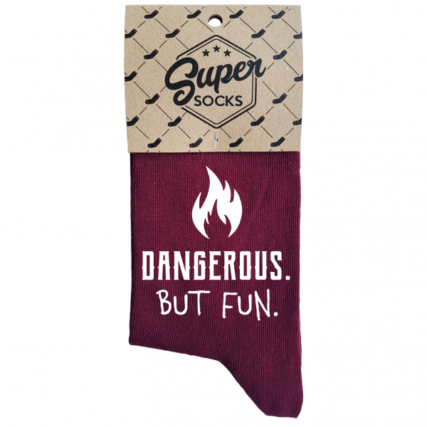 Naisten sukat „Dangerous.But fun“