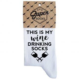 Naisten sukat „Wine drinking socks“