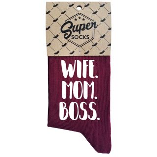 Naisten sukat „Wife.Mom.Boss“