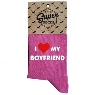 Naisten sukat „I love my boyfriend“