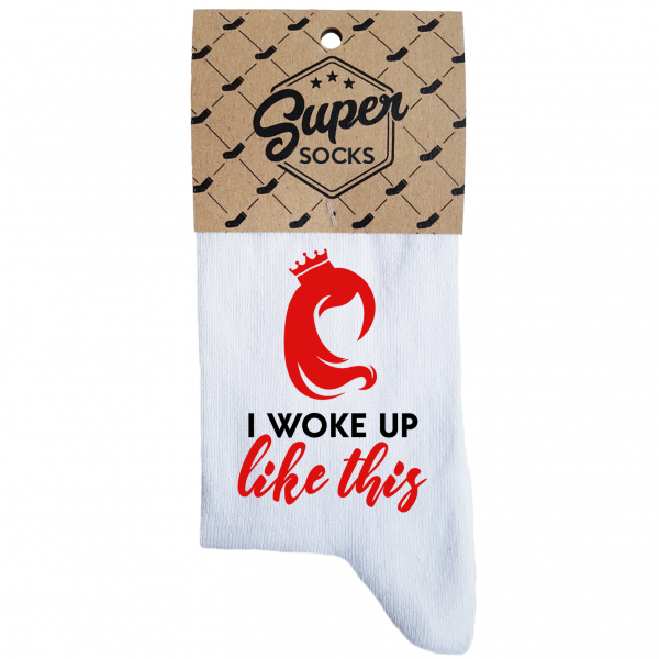 Naisten sukat „I woke up like this“