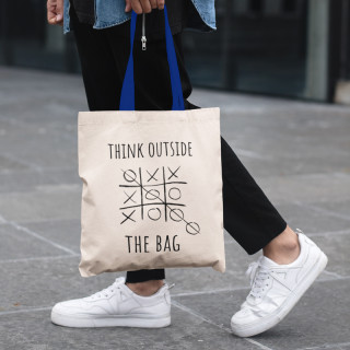 Kangaslaukku "Think outside the bag"