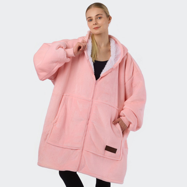 BARAMOOR paitapeitto vetoketjulla "Light Pink" BARAMOOR paitapeitto vetoketjulla "Light Pink"