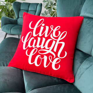 Koristetyyny "Live, Laugh, Love"