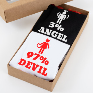 Sukkasetti pariskunnille "Angel & Devil"
