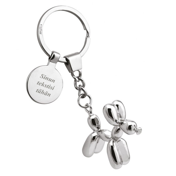 Avaimenperä "Balloon dog" (extrana kaiverrus lisämaksusta)