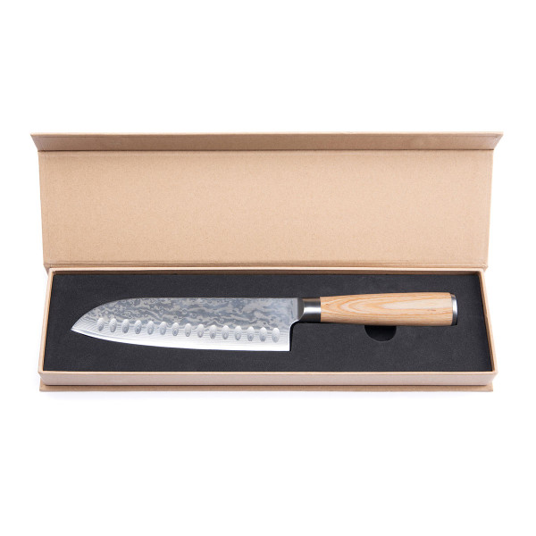 Damascus Santoku -veitsi "VINGA Hattasan"