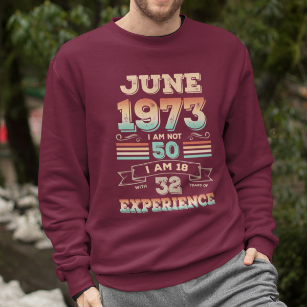Paita "Experience" valitulla päivämäärällä (ilman huppua) Paita "Experience" valitulla päivämäärällä (ilman huppua)