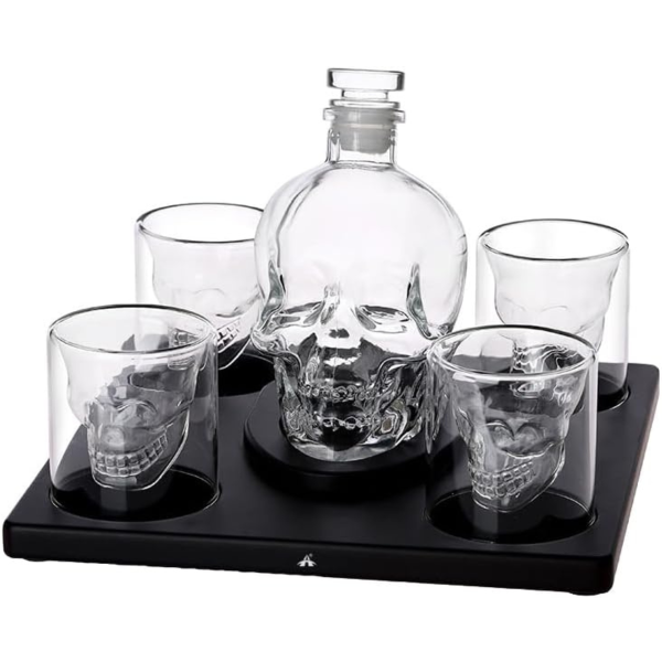 Karahvi ja 4 lasia setti ''Skeleton''