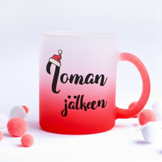 Huurteinen lasimuki "Loman jälkeen" Huurteinen lasimuki "Loman jälkeen"