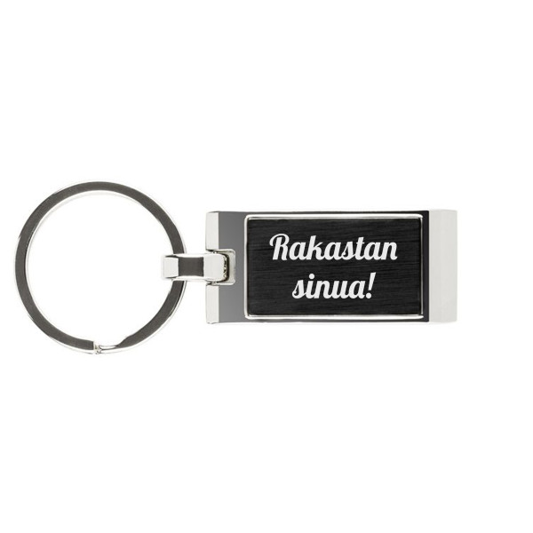 Kaiverrettu avaimenperä "Rakastan sinua!"