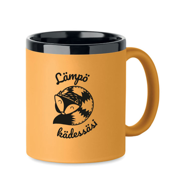 Kaiverrettu muki "Lämpö kädessäsi"