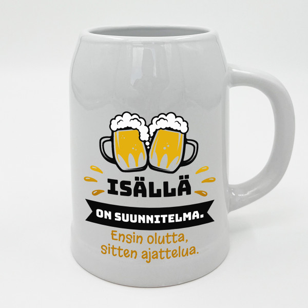 Keraaminen muki "Isällä on suunnitelma"