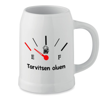 Keraaminen muki "Tarvitsen oluen"
