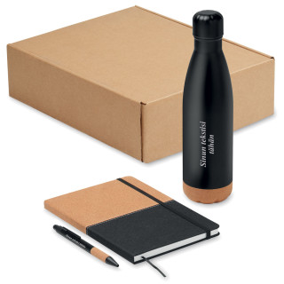 Kestävä lahjasetti "ECO Black" valitsemallasi tekstillä