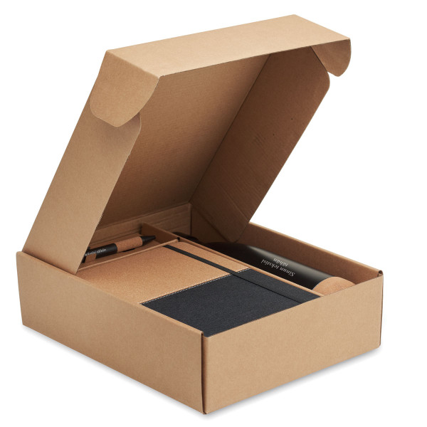 Kestävä lahjasetti "ECO Black" valitsemallasi tekstillä