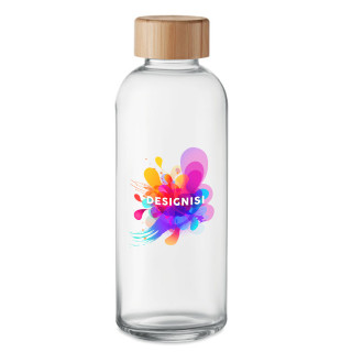 Lasinen vesipullo "FRIS" omalla designilla (650ml)