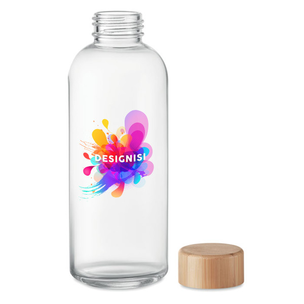 Lasinen vesipullo "FRIS" omalla designilla (650ml)