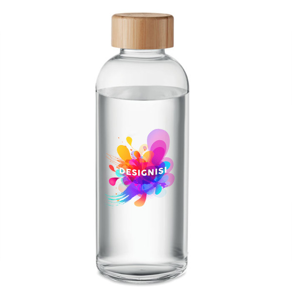 Lasinen vesipullo "FRIS" omalla designilla (650ml)