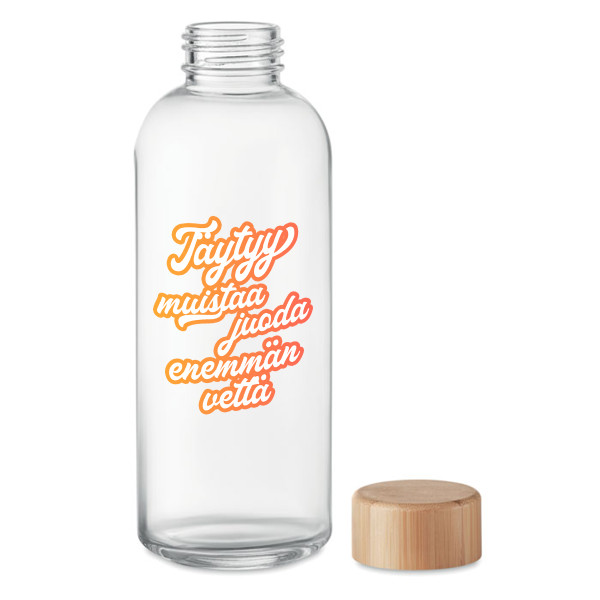 Lasinen vesipullo "Täytyy muistaa juoda enemmän vettä" (650ml)